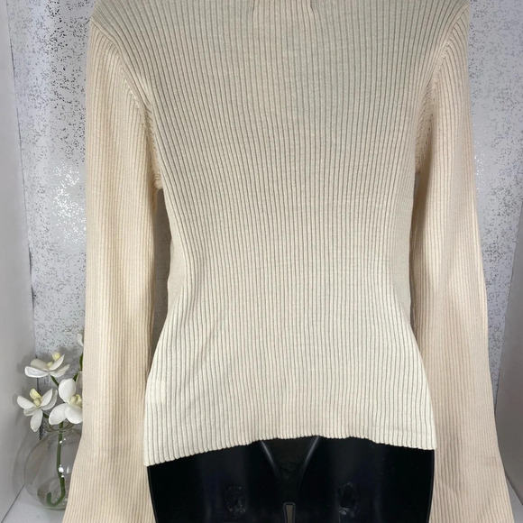 🆕 Aeropostale Cream Long Sleeve Sweater Shirt - Picture 6 of 9